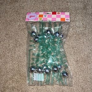 Disco ball swirly straws